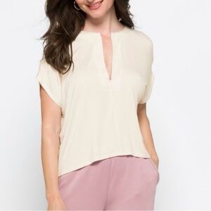 Modern Citizen Demi V-Neck Short-Sleeve Tee
